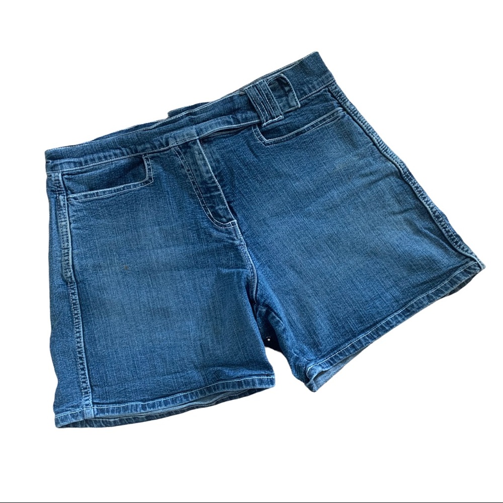 Urban Star Stretch Denim Dark Wash Blue Jean Shorts 8